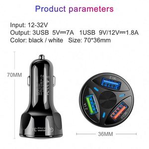 2025 sıcak satış yeni hızlı telefon şarj güç adaptörü QC 3.0 On-Board 3A 12V hızlı araba şarjı telefon üç USB çoklu Port ile - Product Image 6