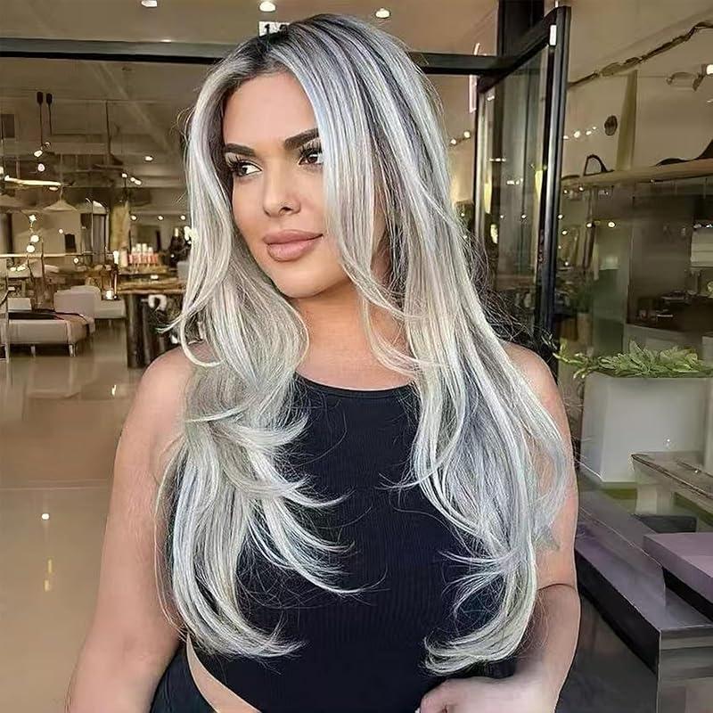 Ombre platinum blonde