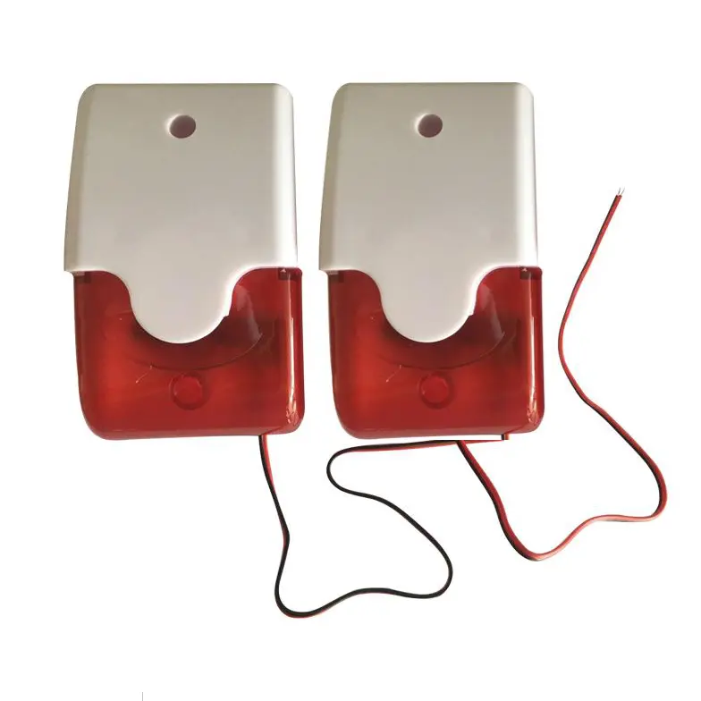 Home Alarm Wired Sound Alarm Strobe Light Mini Strobe Siren 12v For Electric Fence