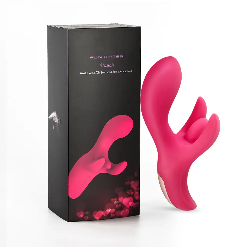 Gode vibromasseur vaginal à 4 têtes pour femme, point G