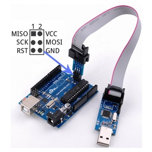 USBASP-Programmierer für ATMEL 51 AVR USB ISP ASP-Mikrocontroller-Downloader mit 10-poliger bis 6-poliger Adapter platine für Ender 3 P