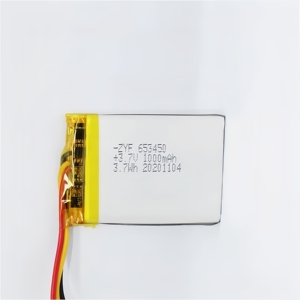 UN38.3 msds UI1642ที่ได้รับการรับรอง653450 1000mAh 3.7V กระเป๋าแบตเตอรี่ลิเธียมโพลิเมอร์สำหรับผลิตภัณฑ์ดิจิตอลได้รับการรับรอง UI1642 - Product Image 1