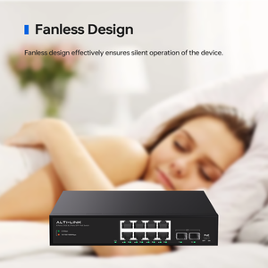 8-Port 2.5G Base-<strong>T</strong> 10G SFP+ Unmanaged Network Switch with POE On/Off Functions <strong>Ethernet</strong> Desktop Enclosure in Stock Rack Mount - Product Image 4