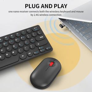 OEM personalizado Delgado Mini teclado para juegos de ordenador y ratón Combo ratón inalámbrico y teclado ergonómico teclado y ratón conjunto