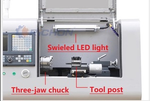 CNC210 CNC旋盤水平金属旋盤教育および金属加工用 - Product Image 6