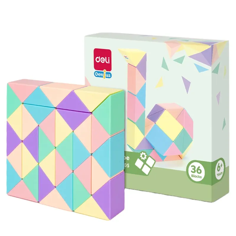 Deli YP105 anaokulu Macaroon renk sihirli cetvel ile 36 segmentleri eğitici oyuncaklar öğrenciler için çocuk karton başına 120 adet set