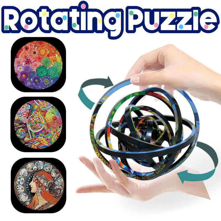 Rotating Puzzle for Solving and Decompression 3d Stereoscopic Flipping Puzzle Toy for Children