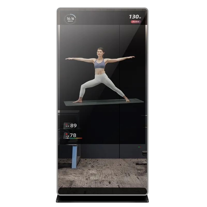 Bisirui nuovo per negozi di abbigliamento pubblicità tv touch screen fitness smart magic mirror