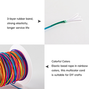 50 Yards(45.7M) Roll 1mm <strong>Elastic</strong> <strong>String</strong> Stretchy <strong>String</strong> for Bracelet Making Rainbow Bracelet <strong>String</strong> <strong>Elastic</strong> Cord - Product Image 4