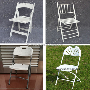 Silla de boda de resina blanca de vanguardia al por mayor silla plegable portátil y duradera de Wimbledon - Product Image 2