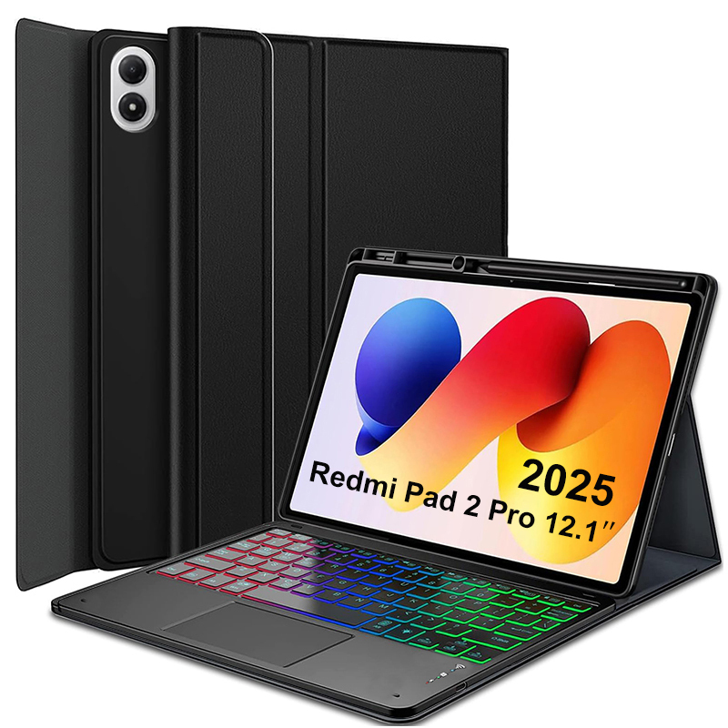 Custodia nera + tastiera touchpad nera