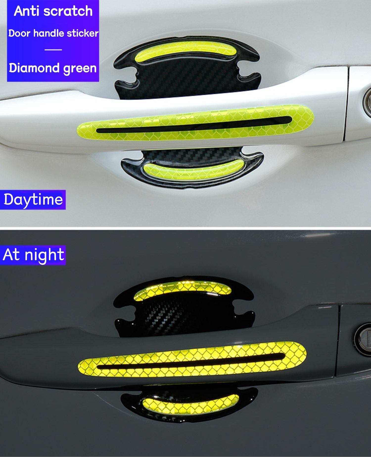 Diamond green,for 4 door handles