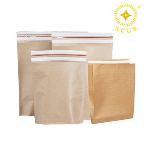 XCGS Custom Size 100% Recycling Kraft papier Mailer Taschen Versand beutel Kraft Umschlag mit Knopf offen und Schnur verschluss - Product Image 2