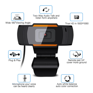 YANXI-B1 720P HD Webcam Mini USB 2.0 CMOS görüntü sensörü dönebilir iki yönlü ses otomatik odaklama Video kayıt bilgisayar masaüstü bilgisayar - Product Image 2