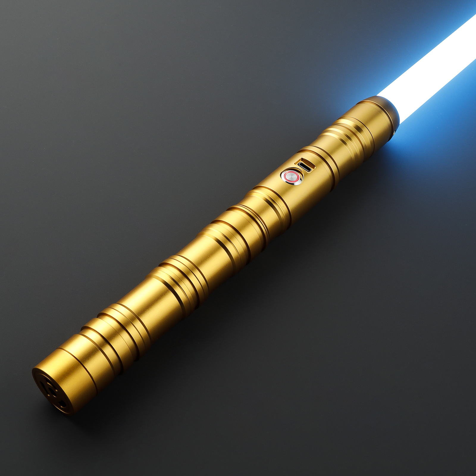 Version à base dorée brillante avec lame de 92 cm