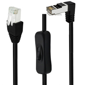 Özelleştirilmiş RJ45 uzatma kablosu Cat6e Ethernet erkek dişi konnektör ağ uzatma kablosu siyah kedi 6 UTP Sftp kedi 8 20cm - Product Image 3