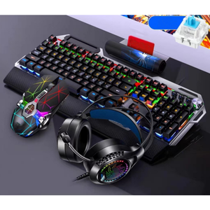 Teclado mecánico juego de ratón Esports Black AXIS Home Network cafe con juego de mano escritorio Notebook Gaming Keyboard - Product Image 1