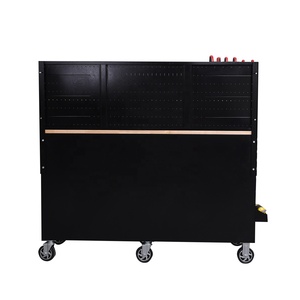 批发多抽屉移动工作台工具柜黑色滚动工具箱手推车储物工具箱带抽屉 - Product Image 6