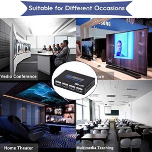 Aismartlink 1x4 Splitter, 1 en 4 Out Splitter Audio Video Distributor Box Soporte 3D y 4K x 2K Compatible con HDTV - Product Image 6