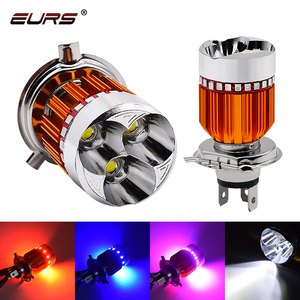 EURS otomatik sis lambası üç pençeleri H4 LED Motor far 4 renk beyaz kırmızı mavi mor otomobiller ve motosikletler için - Product Image 2