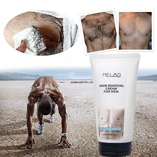 MELAO özel etiket doğal kalıcı ağrısız tüy dökücü koltukaltı vücut bacak saç kaldırmak krem adam için