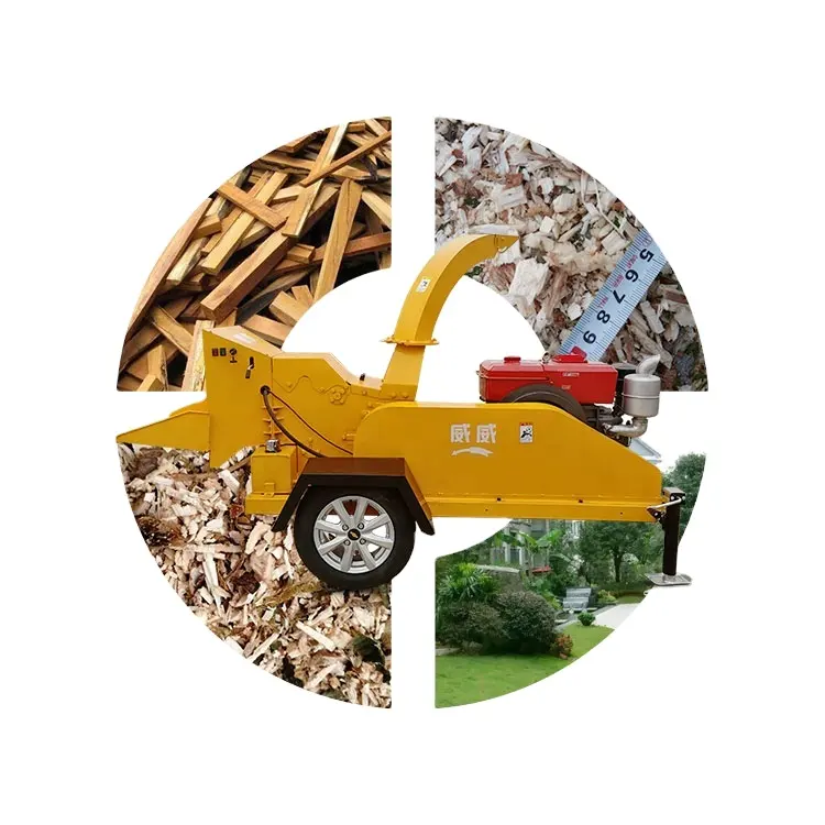Çin Weiwei makineleri WBC atık ahşap parçalayıcı ağaç dallarını parçaladıktan sonra organik gübre için kullanılabilir
