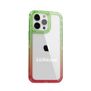 Lichicase darbeye dayanıklı tasarım şeffaf telefon kılıfı Tecno Camon <span class=keywords><strong>30</strong></span> <span class=keywords><strong>30</strong></span> Pro için renkli sınır kabuk