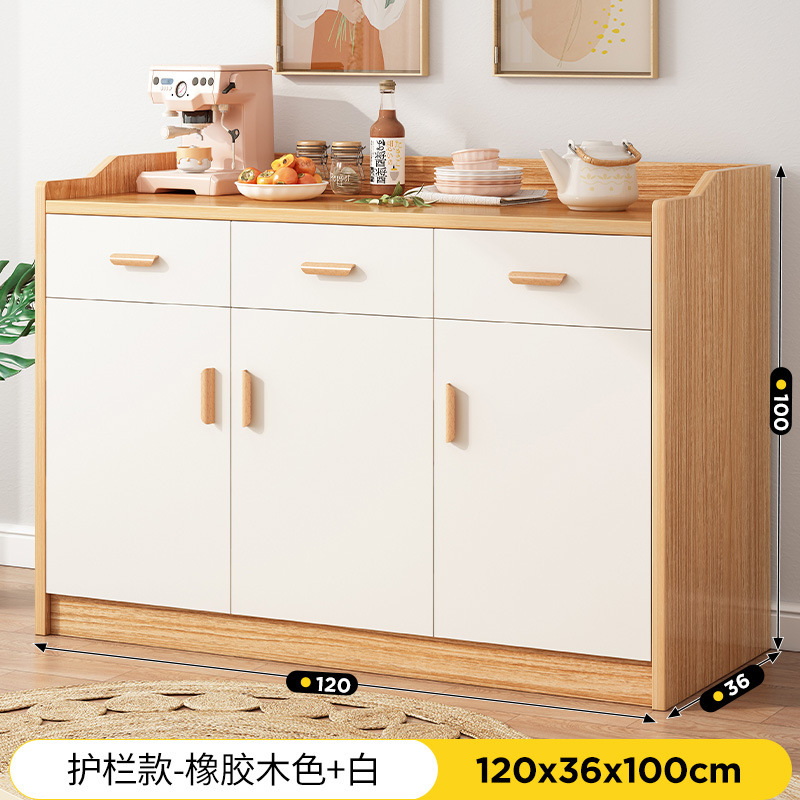 120*36*100cm three door three smoke rubber wood white