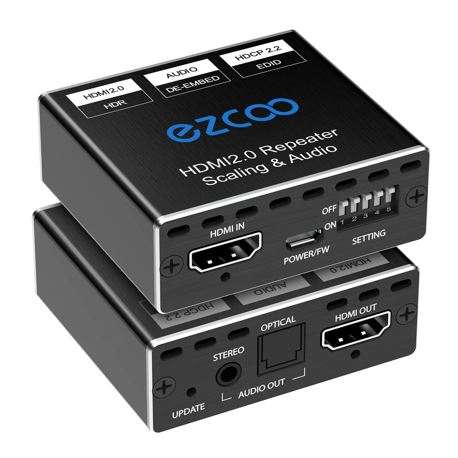 HD-MI 1x1 Audio Extractor 4K 60Hz Atmos CEC EDID/Down-Scale/HDCP-Switch Passend für verschiedene Video SPDIF 5.1CH Optischer Toslink