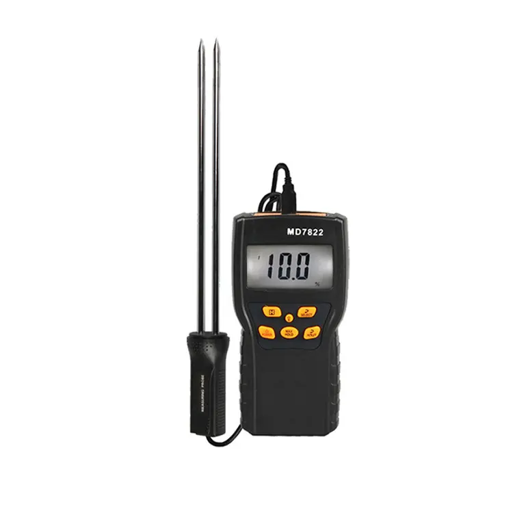 Digital Grain Moisture Temperature Meter Contains 2%-30% LCD Display Humidity Tester Wheat Corn Rice Moisture Probe Measuretools