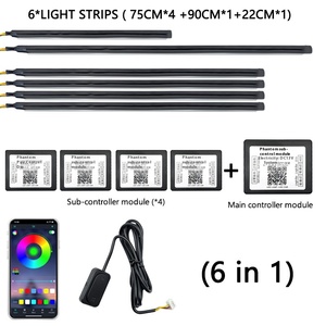 Emdee 18 in 1 RGB Symphony <strong>LED</strong> Strip Light <strong>Kit</strong> New Condition Ambient Light for Car Interior for 1/10 and 1/<strong>6</strong> in 1 Auto - Product Image 6