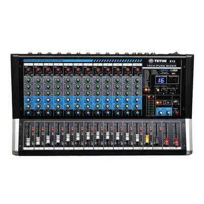 TEYUN E12 Grande table de mixage professionnelle de haute qualité Application d'interface audio pour carte son 12 canaux pour la performance pour dj