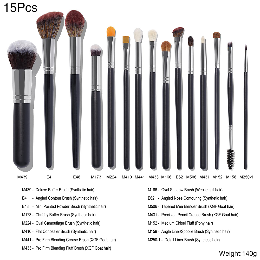 15pcs brush set