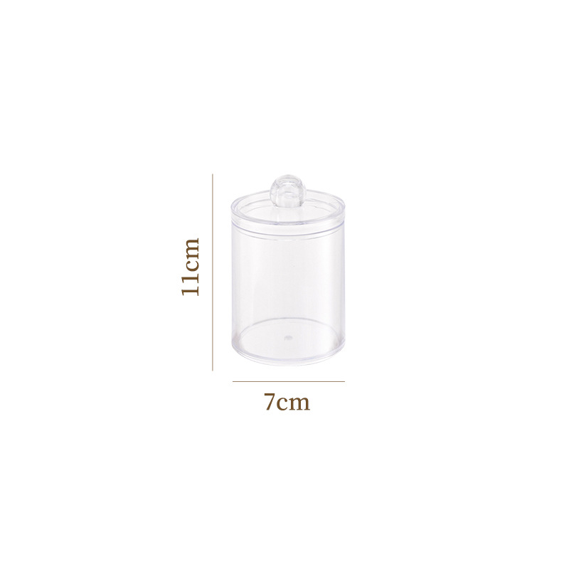 Short, transparent cap with closure