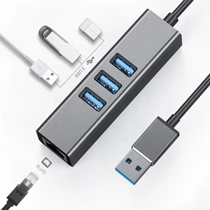 USB 3.0 a Gigabit RJ45 Ethernet scheda di rete adattatore con USB 3.0 HUB per MAC PC e computer portatile e Notebook - Product Image 3