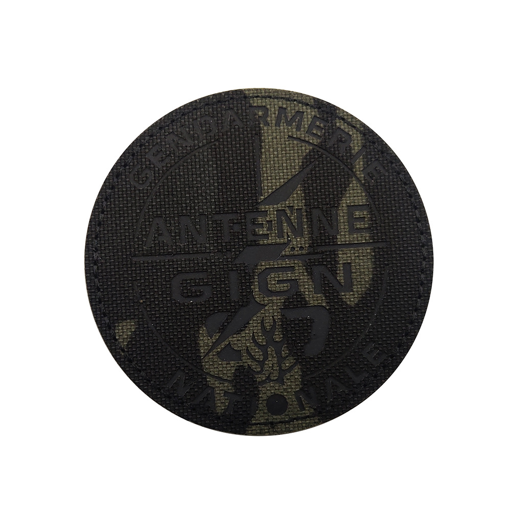 M00268-2 Tissu Camouflage Noir Réfléchissant (Motif Français)