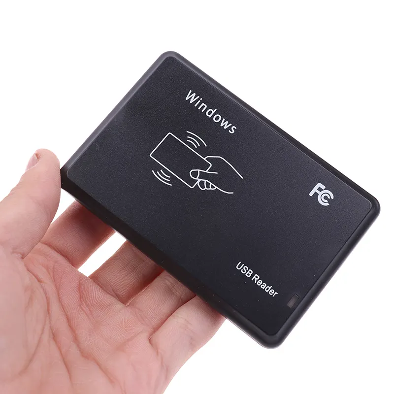 Ücretsiz yazılım RFID çip etiket okuyucu ve yazar Mini NFC/UHF masaüstü usb Rfid EM tk4100 125khz yakınlık akıllı kart USB okuyucu