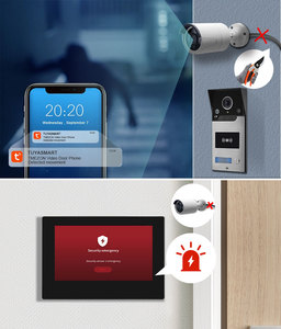 Sistema de timbre de videoportero Compatible con Red Tuya de alta calidad con cámara de color de visión nocturna Desbloqueo de aplicación Tuya para villas