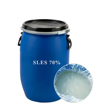 China Supplier shampoo base liquid Sodium Laureth Sulfate 70 SLES 70% Liquid Detergent and Hair