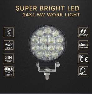 Ekonomik 10-30DC IP69K kamyon led ışıkları 21W 24V 12V Forklift 4 inç yuvarlak led çalışma lambaları - Product Image 4
