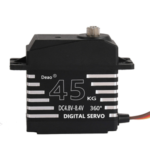Servolar dijital 45KG Servo RC araba Robot helikopter tekne için 360 derece dişli Arduino Diy kiti için