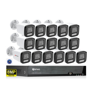 HFWS4K高品質Cctvカメラフルカラー8mp16ch Ip Poe Nvr CCTVカメラシステムカメラキットセットNvrホームセキュリティCctvシステム - Product Image 1