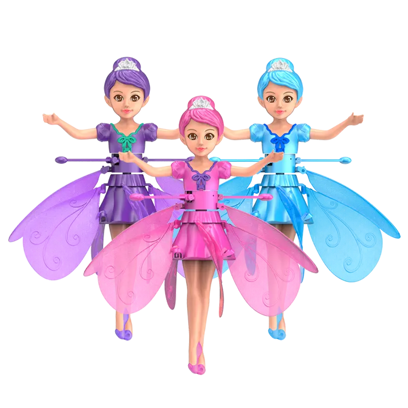 Fairy gesture sensor flying machine sensore a infrarossi fairy doll ricarica USB flying girl machine helicopter toys