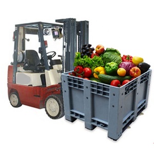 Large Unfoldable Stackable Plastic Pallet Crates Heavy Duty Plastic Stacking <strong>Container</strong> for Transportation <strong>Logistics</strong> - Product Image 6