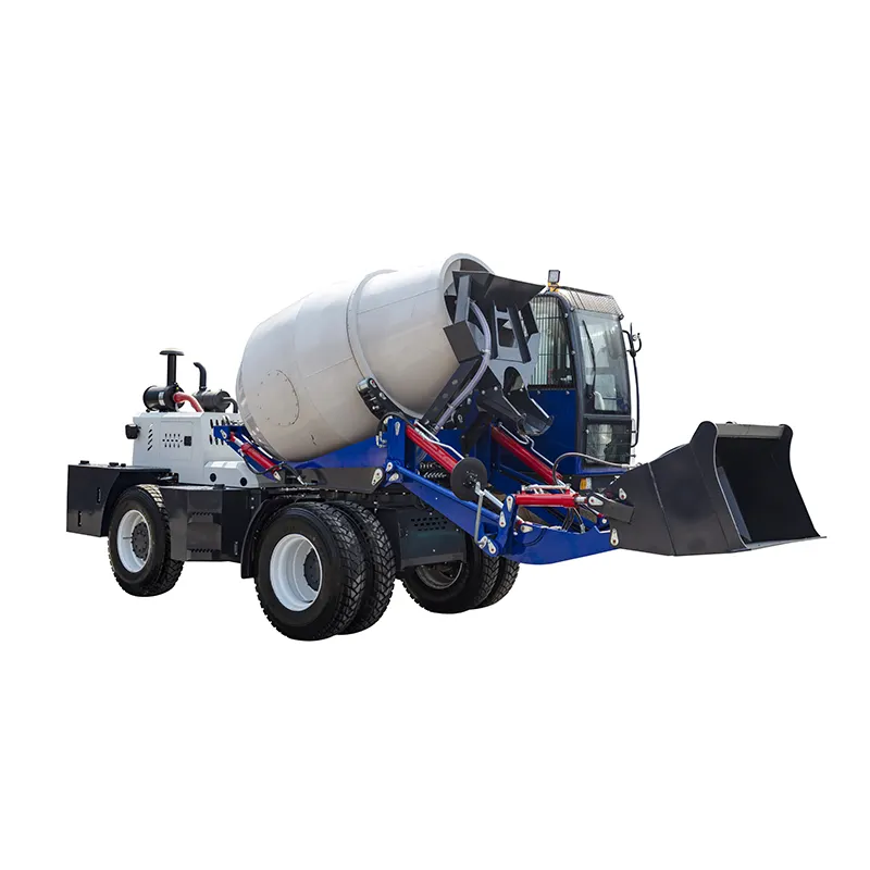 High Quality Factory Price Concrete Mixer Truck 3 in One Integrited Ready Mix Self Loading Concrete Mixer Truck For Sale