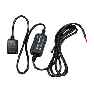 12 וולט כדי 5 וולט Usb צעד למטה באק רכב מטען כבל רגולטור עבור טעינת טלפונים חכמים