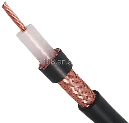 Câble coaxial d'usine rg9 rg6 rg48 rg58 rg59 rg123 avec connecteurs de fil d'alimentation câbles vidéo CCTV
