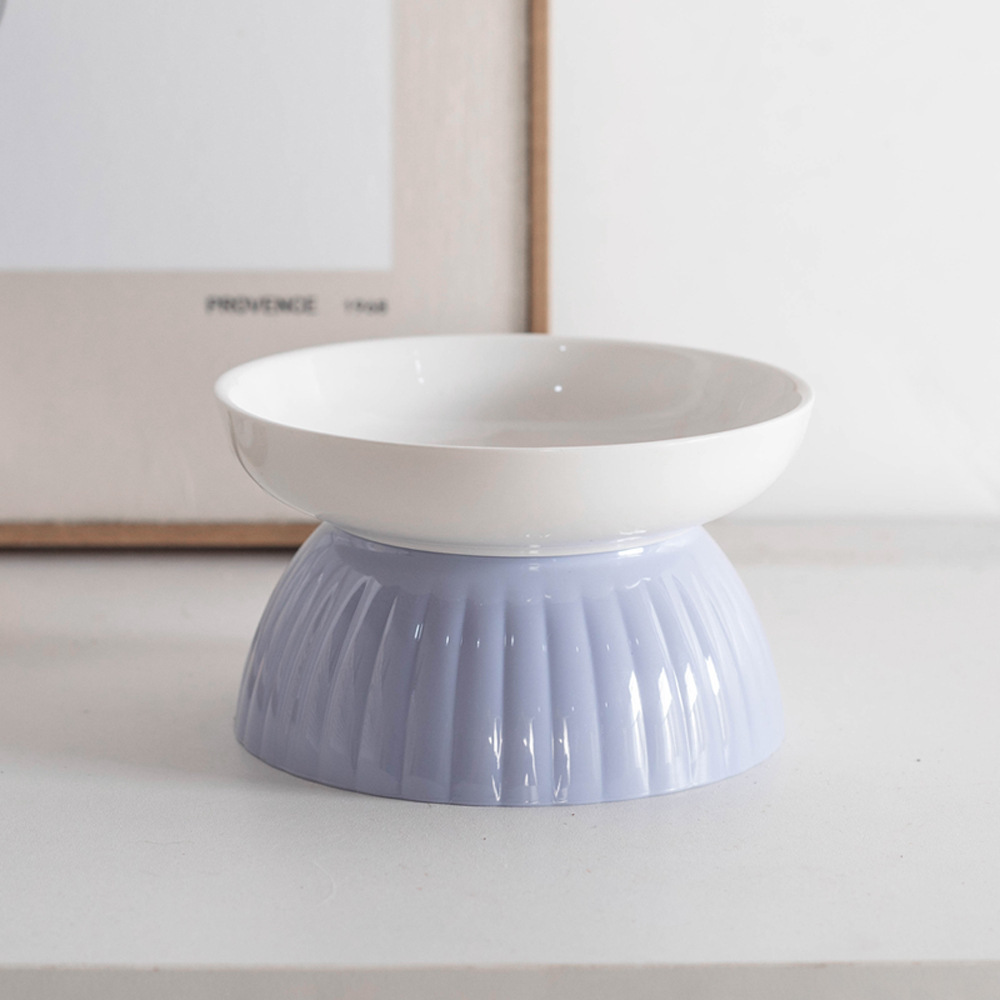 Bouche plate blanche + base bleue funky