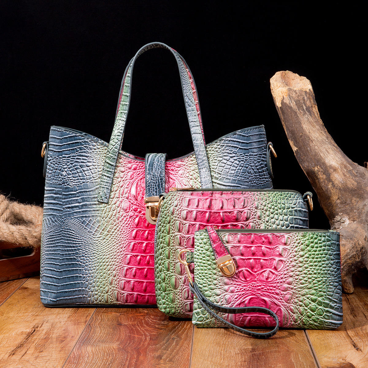 PG5058 พีจี5058#8 เทา-น้ำเงิน + ม่วง-แดง