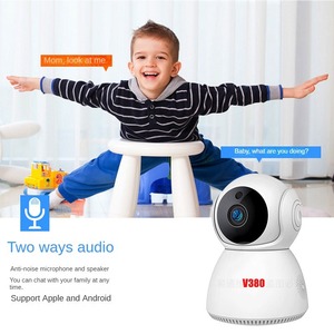 2MP 2MP kapalı kablosuz HD monitörlü kamera 360 derece PTZ geniş açı iki yönlü ses kızılötesi gece görüş WIFI kamera - Product Image 5